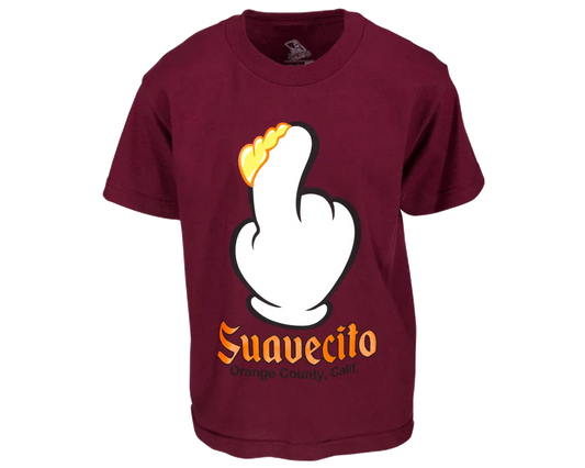 Finger Scoop Burgundy Tee